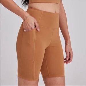 Girlfriend Collective High Rise Pocket Bike Short Compressive Twig in M